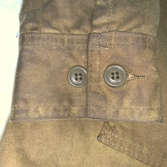 vtg Filson Tin Cloth Upland Game Field Jacket USA Made Size Medium Rear Pocket - Picture 5 of 13